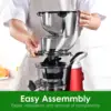 Slow Masticating Juicer Machine, With 3.26" Wide Feed Chute for Whole Fruits 5