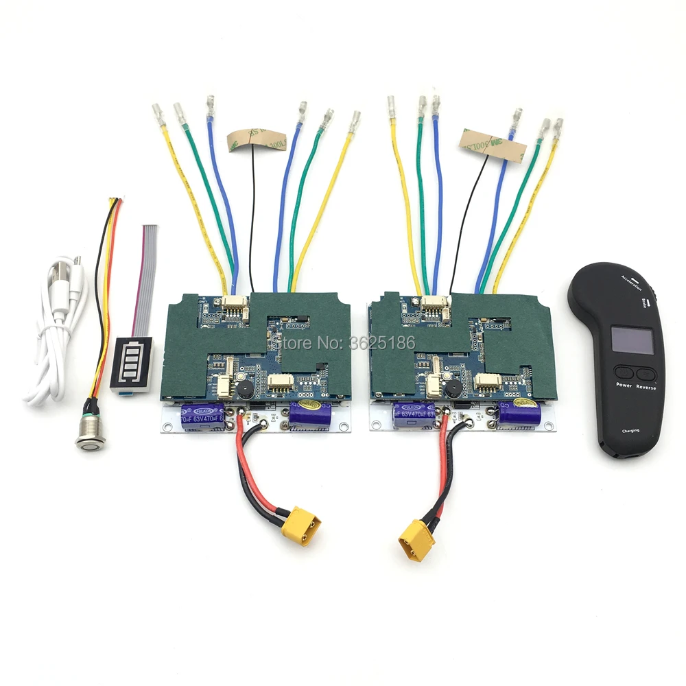 

4 motor four-wheel drive wireless drive controller DC brushless hub motor / belt motor program ESC for electric skateboard
