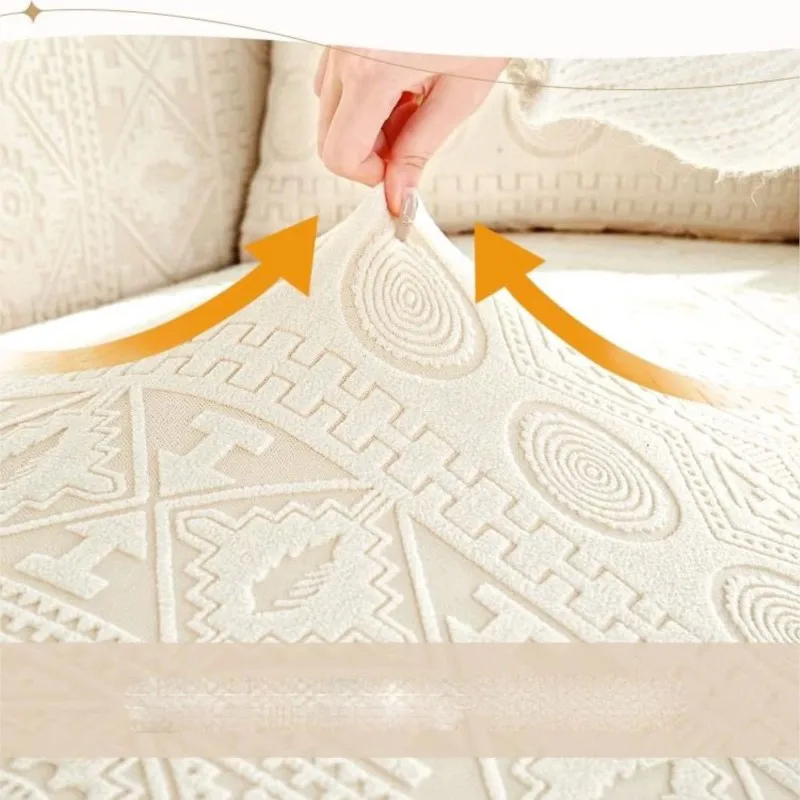 Anti Cat Scratch Sofa Cover All Inclusive Universal Anti Slip Elastic Sofa Cover Cloth Jacquard Art Non Pilling Sofa Cover ZD753 3