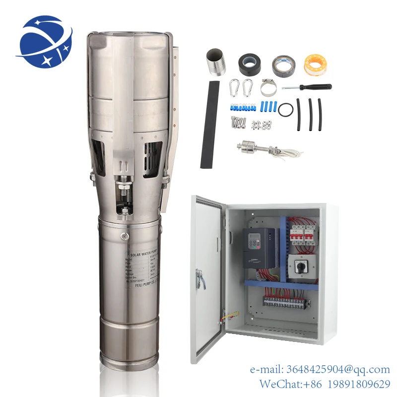 

YYHC15hp solar pump agriculture solar pump prices list dc solar powered bldc motor 6 inches submersible water pump with pv panel