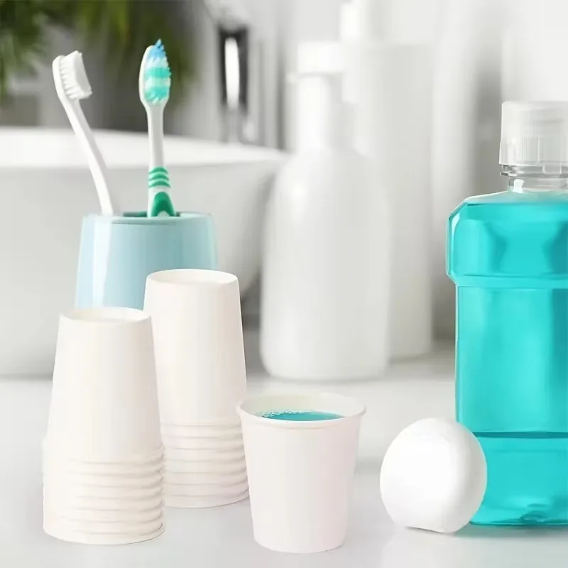 Disposable Small Paper Cups Coffee Drinks Candies Supermarket Tasting Office Restaurant Picnic Hotel Mini Mouthwash Cup 50PCS
