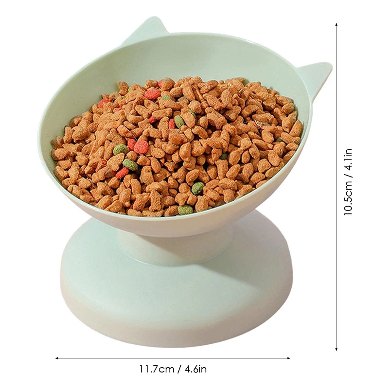 Title 7, Tilted Elevated Cat Bowl Plastic Cat Dog Bowl D...