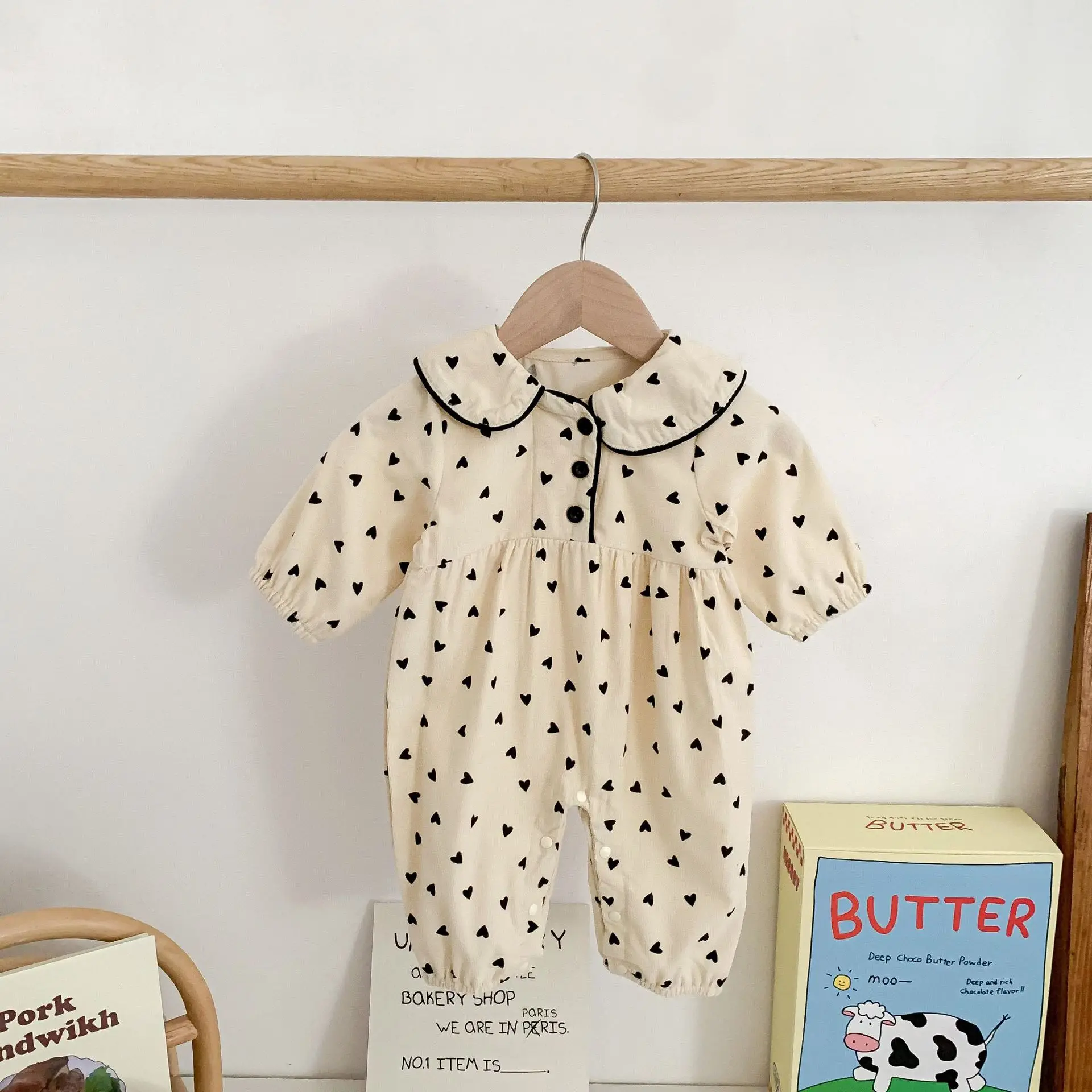Autumn Baby Corduroy Rompers Long Sleeve Outwear
