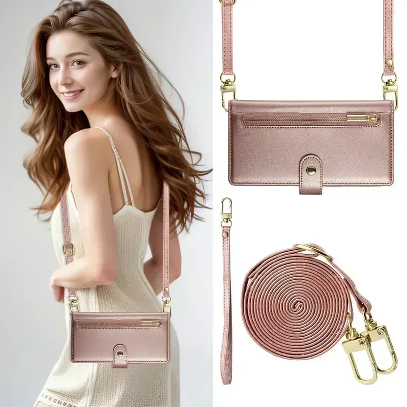 Luxury Zipper Leather Flip Case with Magnetic Closure
