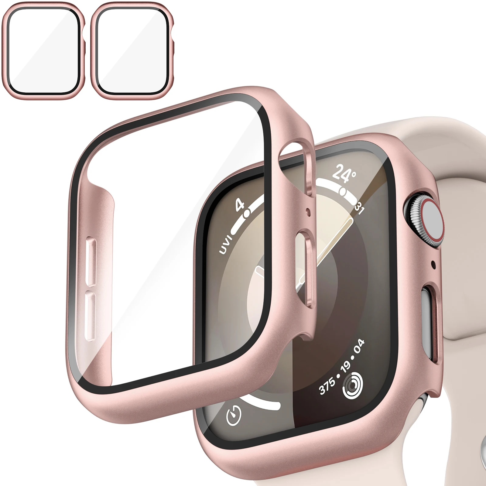 HD-Hartglasabdeckung für Apple Watch 38 mm, 40 mm, 41 mm, 42 mm, 44 mm, 45 mm, 46 mm, Displayschutzhülle für iWatch 10 8 7 9 6 5 4 3 2