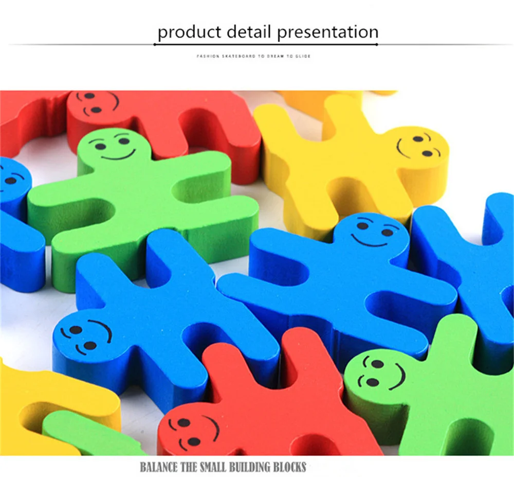 Children Wooden Building Blocks Balance Thinking Games Early Learning Montessori Educational Balancing Toys Children Baby Gift
