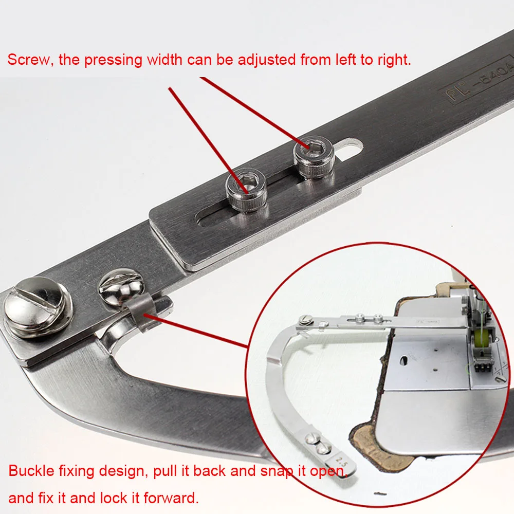 Description Picture 4 of itemCovered Seam Quilting Guide Bar Seam Guider/Rule Indutrial Lockstitch Sewing Machine Seam Guider/Flat Car Sewing Accessories