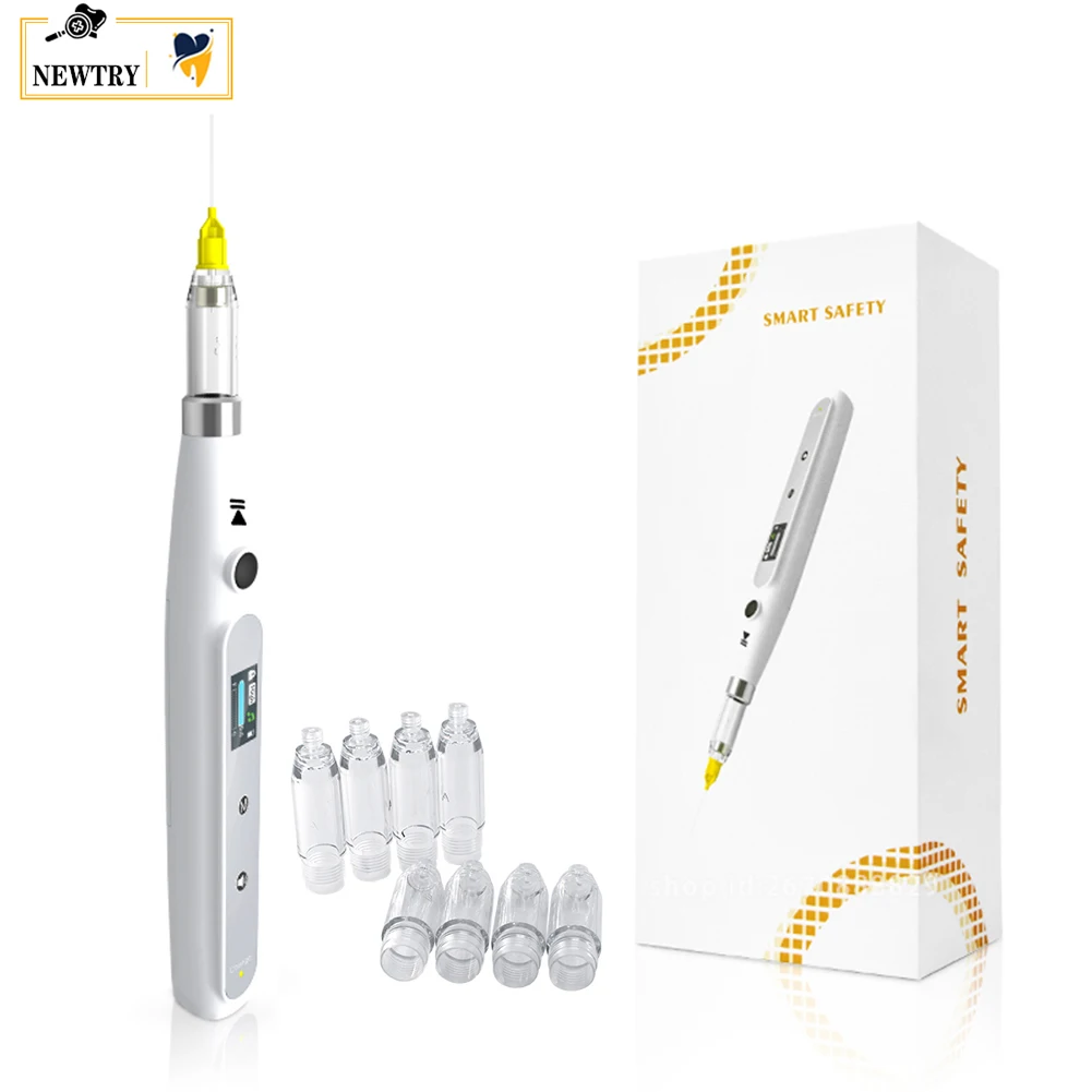 

Dental Anesthesia Injector Painless Pen Wireless Medicain Oral Local Anesthesia Syringe Equipment Handle And 8Pcs Injection Tube