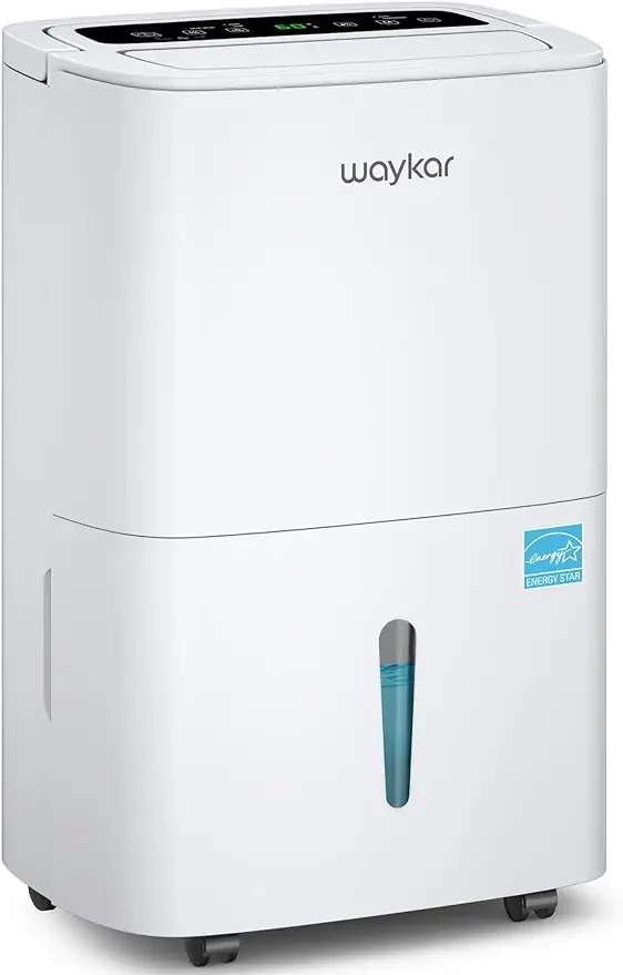 

Waykar 80 pints Energy Star домашний осушитель для помещений до 5000 кв. м. Футы дома, в подвалах и больших комнатах с дренажными отверстиями