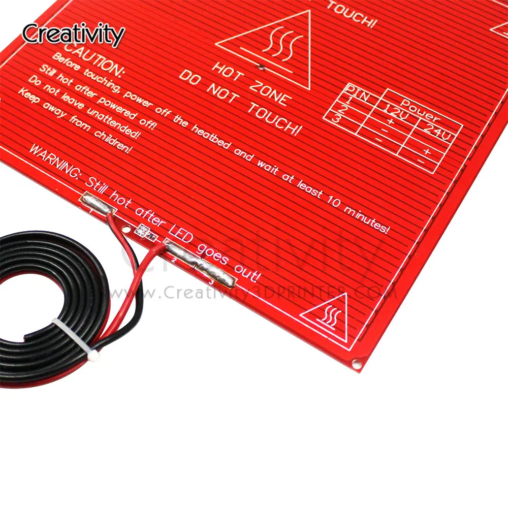 Upgraded Heatbed 214x214mm 12V 120W 3D Printer Heatbed with Cable Aluminum Plate Hotbed Black Heat Heating 3D Printer Parts