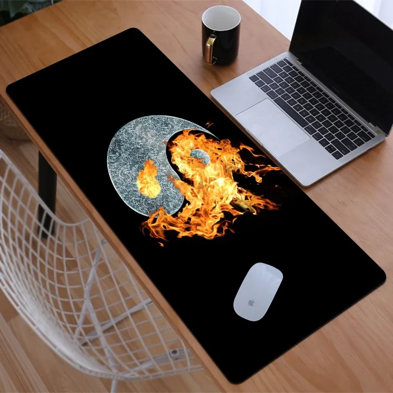 

Mouse Mat Yin Yang Extended Pad Gaming Non-slip Kawaii Mause Gamer Keyboard Laptop Mats Mausepad Pc Pads Large Desk Cabinet Xxl