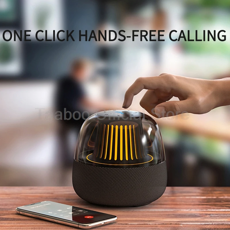 Wireless Bluetooth Speaker 5V Desktop Computer Small Speaker with Built-in Microphone 3D Surround Sound Colorful Light Subwoofer