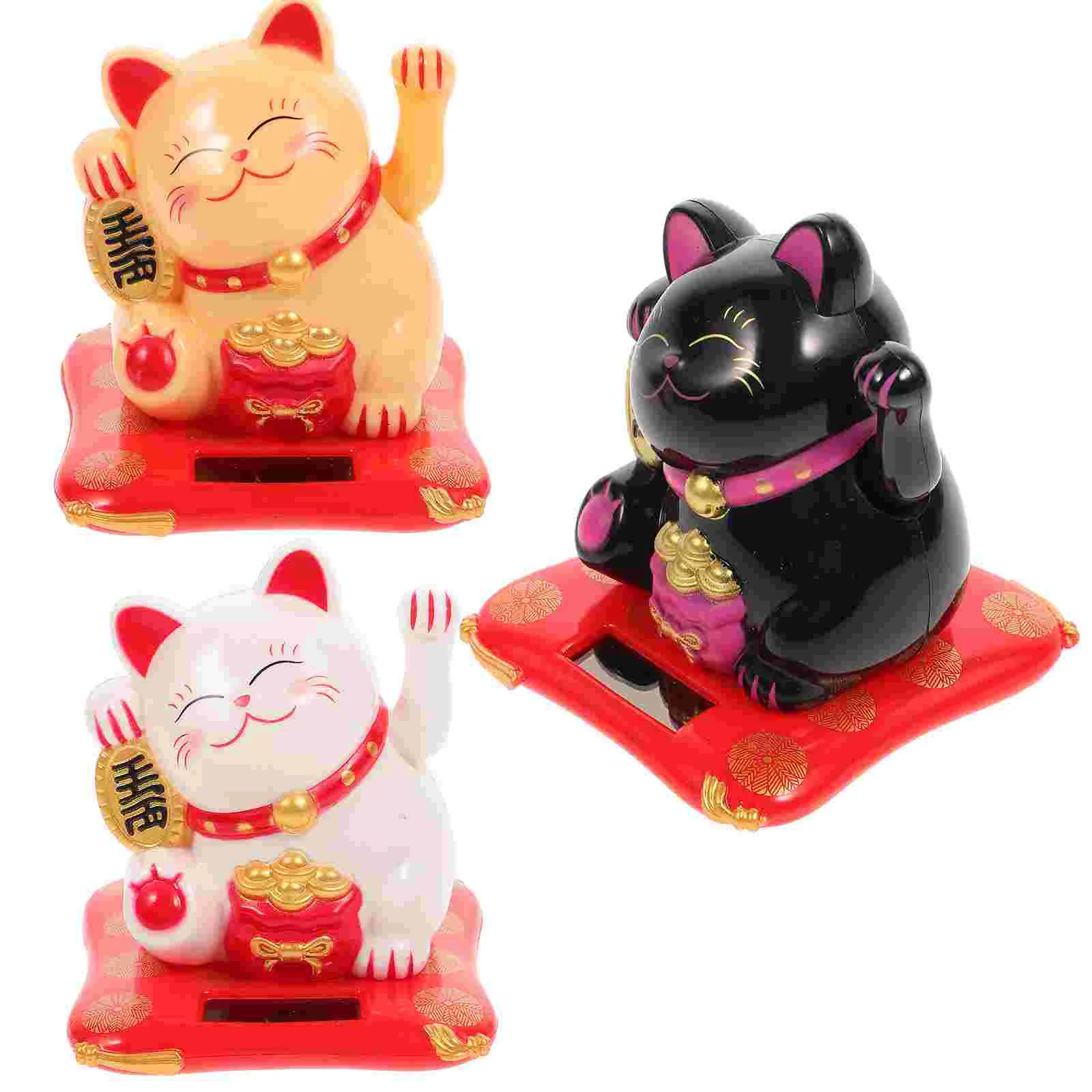 

Home Cat Decor Welcoming Home Decor Waving Cat Solar Powered Waving Cat Waving Cat Statue for Office Car Decor Home