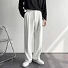 Men's Luxury Draped Baggy Suit Pants Casual Button-down Solid Color Straight Premium Elegant Dress Pants 2024 New 4
