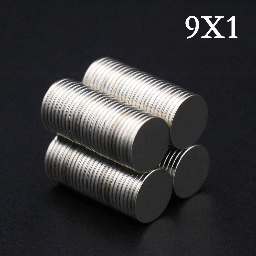 

20/30/50/80/100 Pcs 9x1 Neodymium Magnet 9mm x 1mm N35 NdFeB Round Super Powerful Strong Permanent Magnetic imanes Disc 9*1