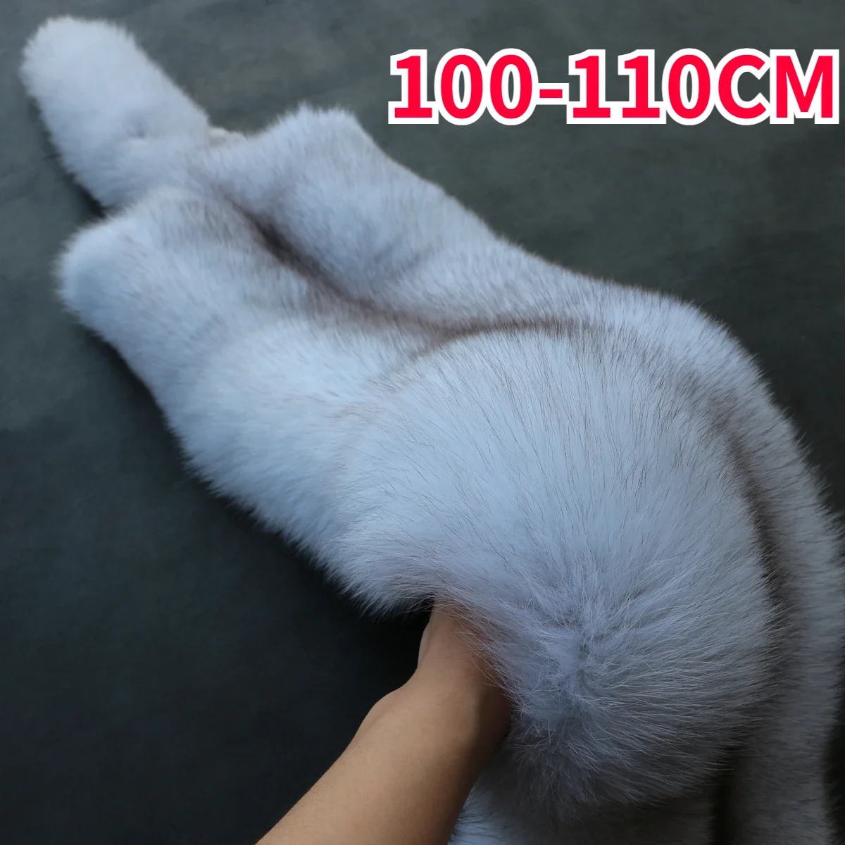 Whole Sheet Real Fox Skin Bib Clothing Fabric DIY Fur Fluffy