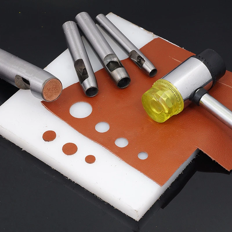 45# Steel Hole Punch Tool Snap Button Rivets Punch Setter Hand Tool Steel Spike Studs 1piece Leather Craft Garment Shoes leather punch tool