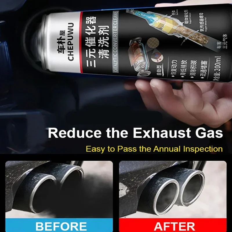 200ML Powerful Engine Catalytic Converter Cleaner Car Fuel Treasure Gasoline Additive Engine Carbon Remove Car Cleaner stain remover scale rust removal tool