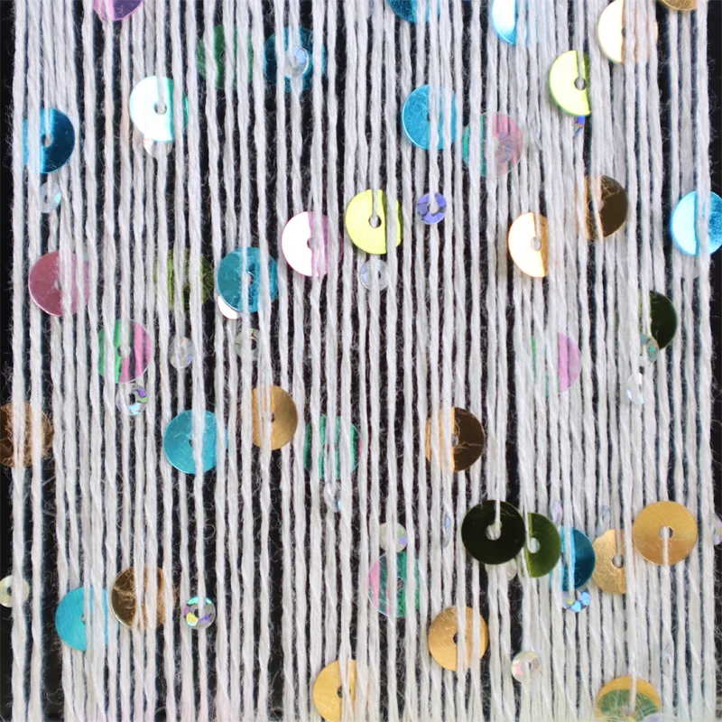 3mm+6mm size sequin thread, pure cotton sequin, hand woven DIY yarn, cotton thread ball, special price 6