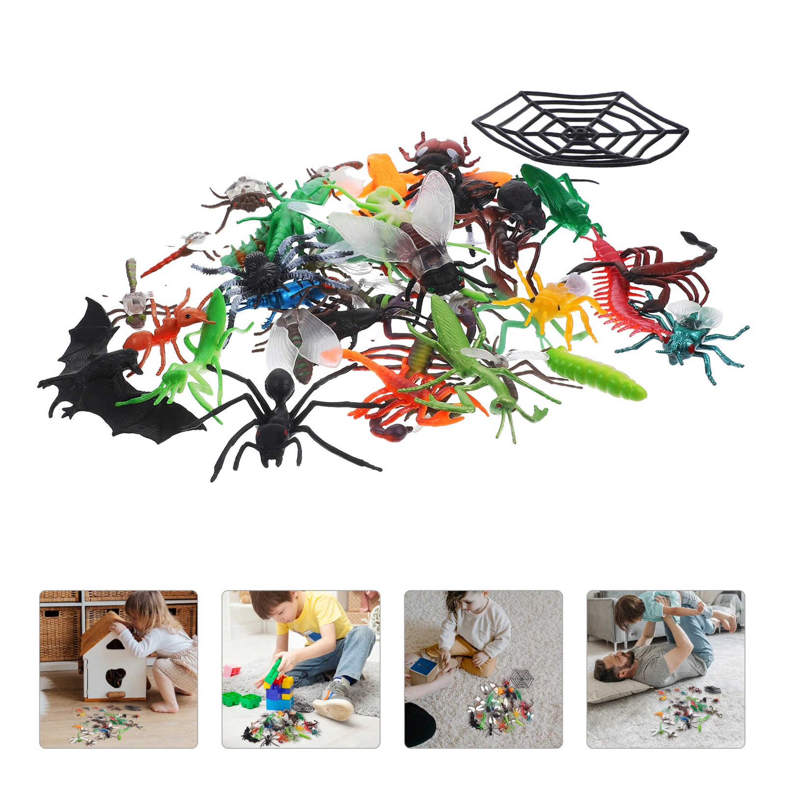 

39pcs Realistic Bugs Figures Toys Insects Figurines Toys Plastic Insects Models