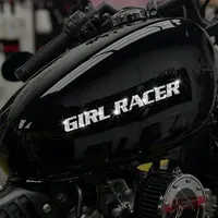 Autocollant de moto Imitation diamant paillettes GIRL RACER, 1 pièce, imperméable pour casque, Scooter, réservoir de carburant, panneaux latéraux, autocollant en vinyle 6
