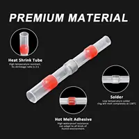 150 Pcs Solder Seal Wire Connectors 22-18 AWG Red Heat Shrink Butt Connectors, Waterproof Insulated Electrical Splice Wire - Image 3