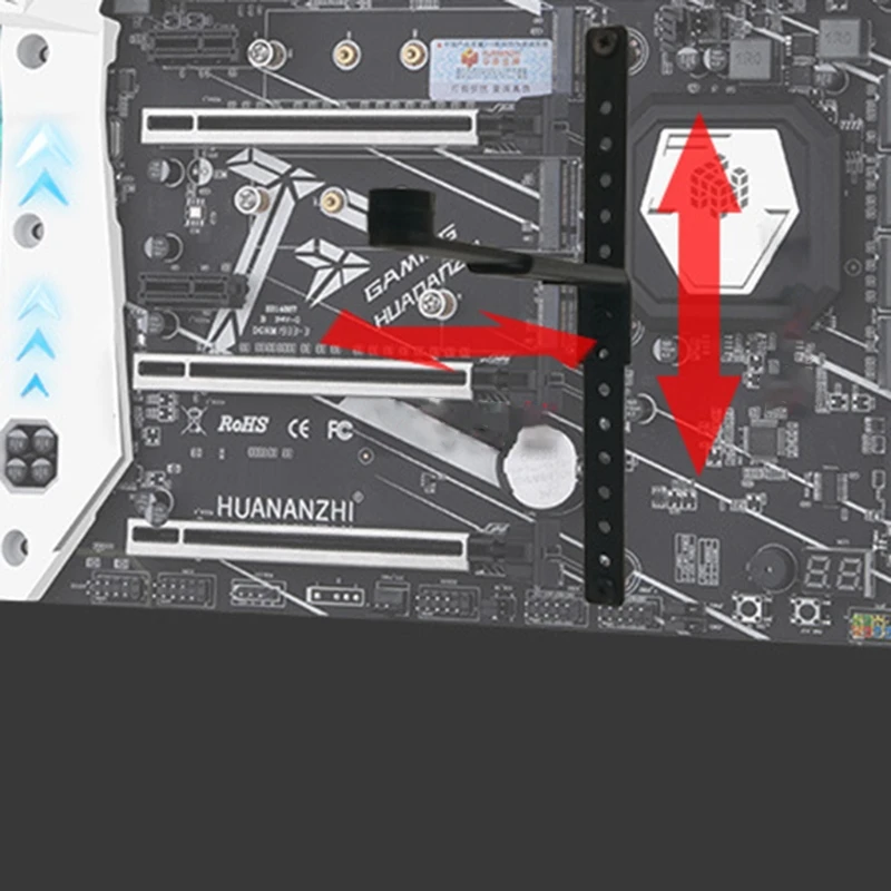 그래픽 카드홀더 컴퓨터 금속 내구성 GPU 브래킷, ATX E-ATX 마더보드 GPU용 케이스 킥스탠드 베이스, GB H01 조정 가능