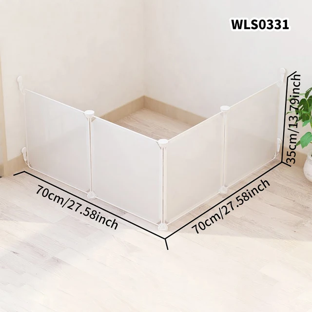 DIY Pet Cage Household Indoor Easy Installation and Easy to Remove Dog Fence Guinea Pig Isolation Net Dog Cage Cat Cage Rabbit Fence Free Assembled Turtle Activity Area Grids Blocking Net Without Punching 5