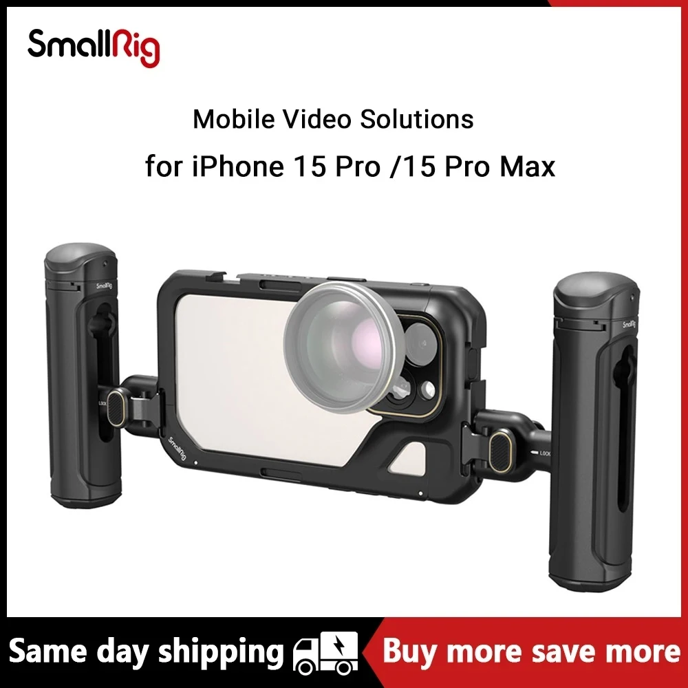 

SmallRig Phone Video Cage for iPhone 15 Pro /15 Pro Max Phone Cage for iPhone 15 Pro/15 Pro Max for Video Vlog