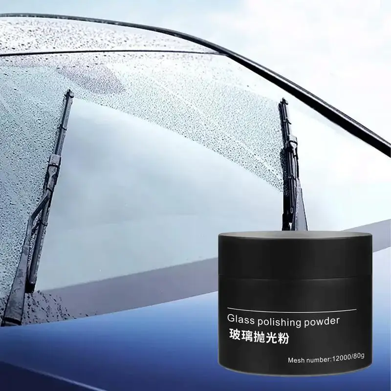 Car Window Scratches Removal Oil Film Powder auto Polish Powder 80g Glass Degreasing Film Repair Powder For Trucks Repair