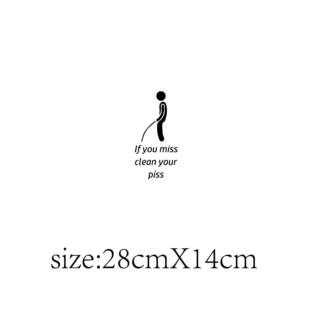 1 pc Toilet Sticker Self Adhesive Vinyl Waterproof Wall Art Decal Washroom WC Decor