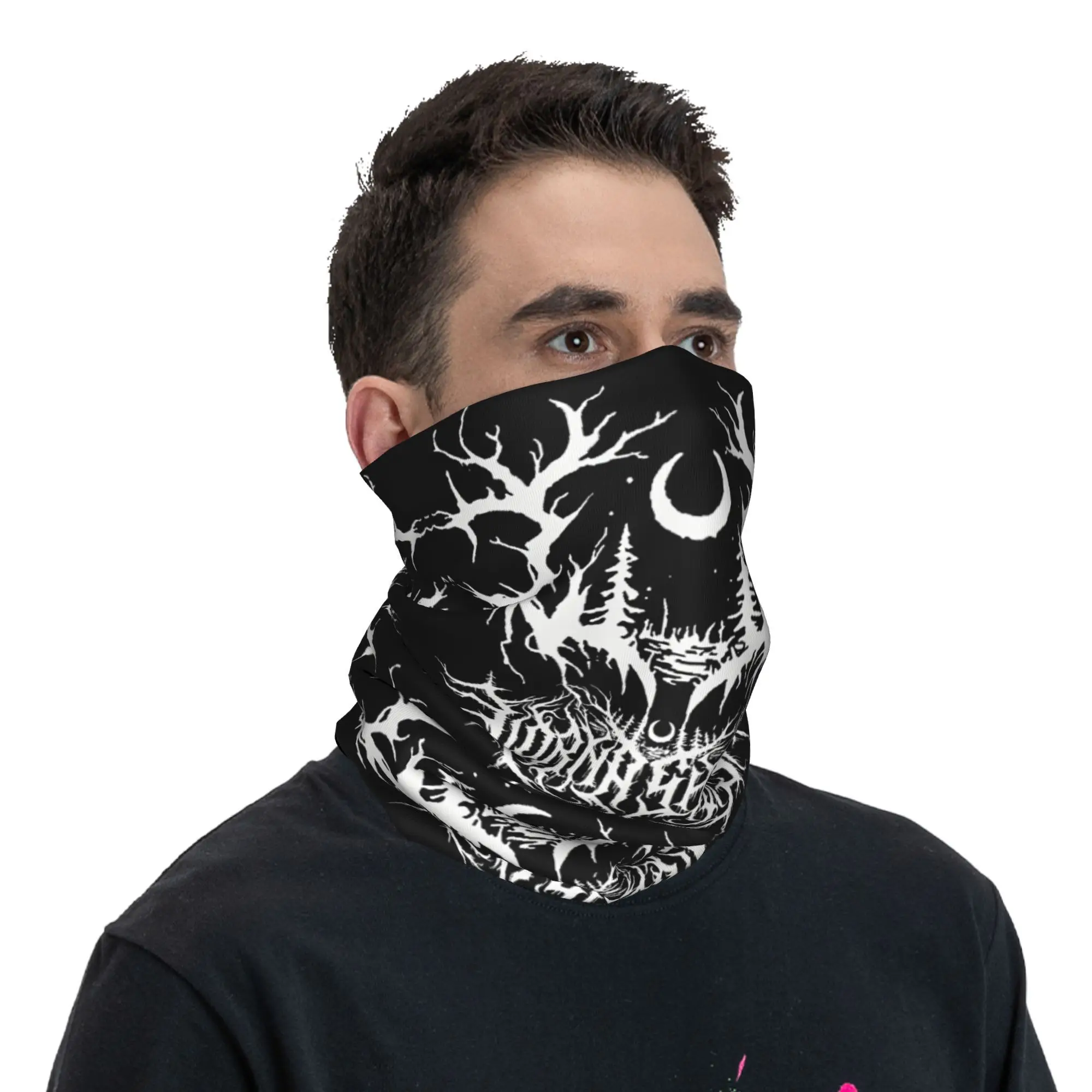 Lornas Death Metal Music Shores Bandana Neck Gaiter UV Protection Face Scarf Cover Women Men Headwear Tube Balaclava