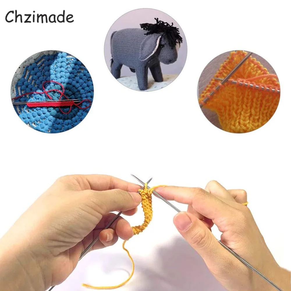 Chzimade 24Pcs 1/1.25/1.5mm 스테인레스 스틸 긴 구슬 바느질 바늘 비즈 자수 패치 워크 Diy 봉제 공예