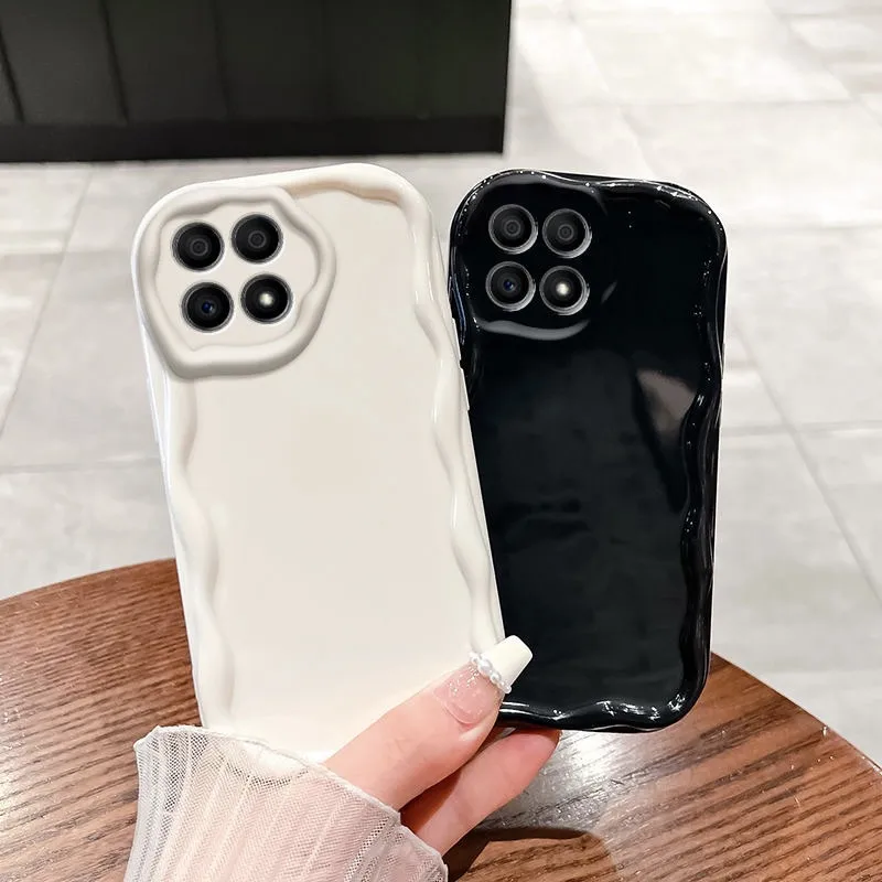 Enhanced Clear TPU Wave Design Anti-Fall Back Cover