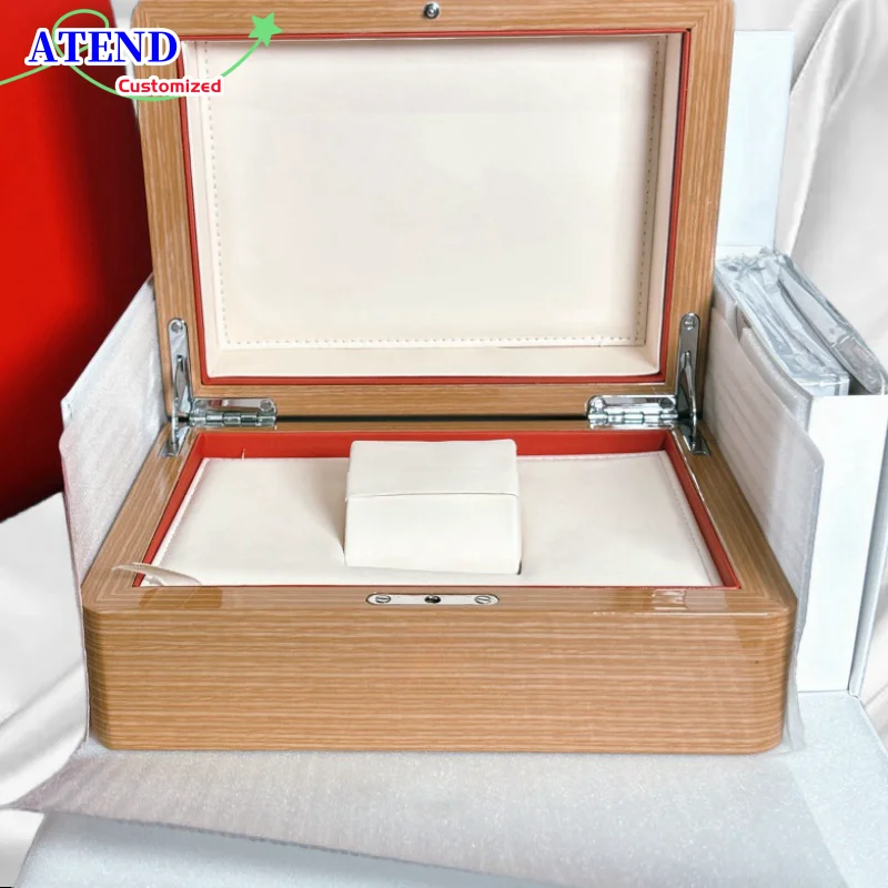 

Luxury Orange Watch Storage Box Simple Household High-grade Wooden Mechanical Watche Bracelet Collection Display Box Watch Case