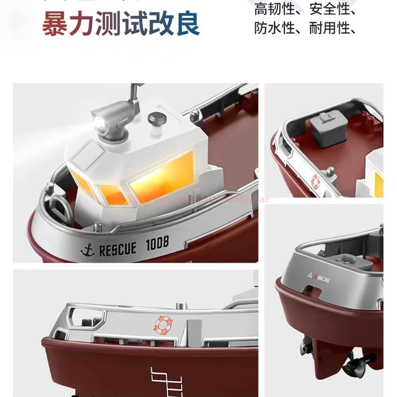 Bateau RC Télécommandé Vitesse Élevée - 30+ km/h, 2.4GHz, Étanche