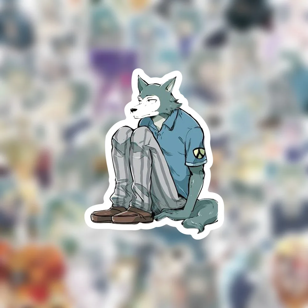 54PCS Beastars 스티커 Legoshi 낙서 스티커 DIY 일기 전화 케이스 수제 스크랩북 미적 스티커