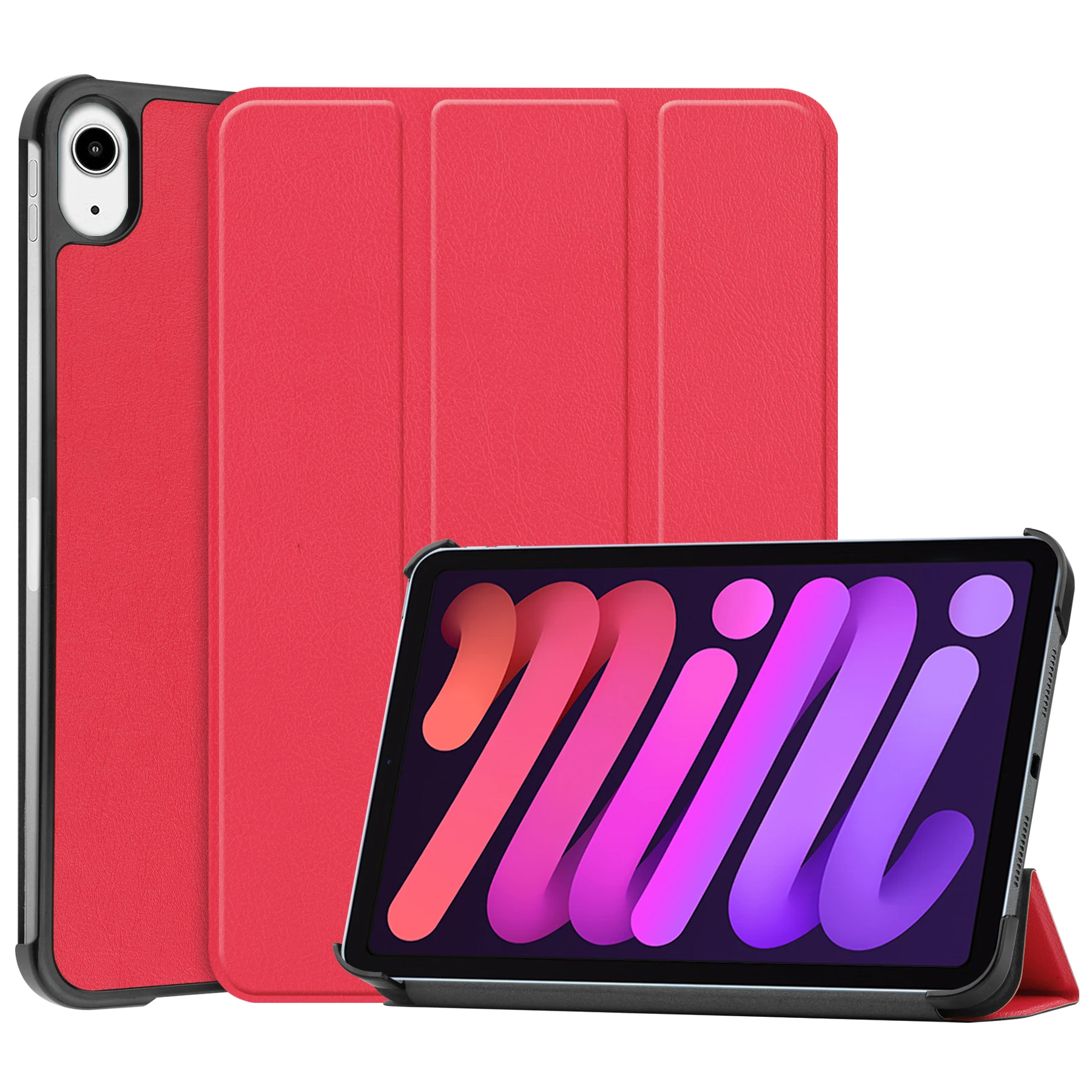 Premium PU Leather Tri-Fold Tablet Cover with Auto Wake Function
