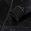 Leather Jacket Men Coats Motorcycle Autumn Travel Fleece Black Zipper Plus Size 6XL 7XL 8XL Oversized Winter Slanted Overcoat 2