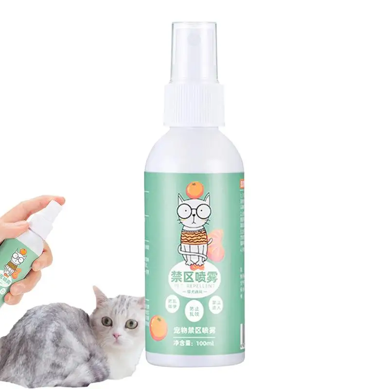 Cat Scratch DeterrentSpray 100ml Natural Scratching Training Aid Spray No Stimulation Orange Fragrance Sofa Furniture Protector
