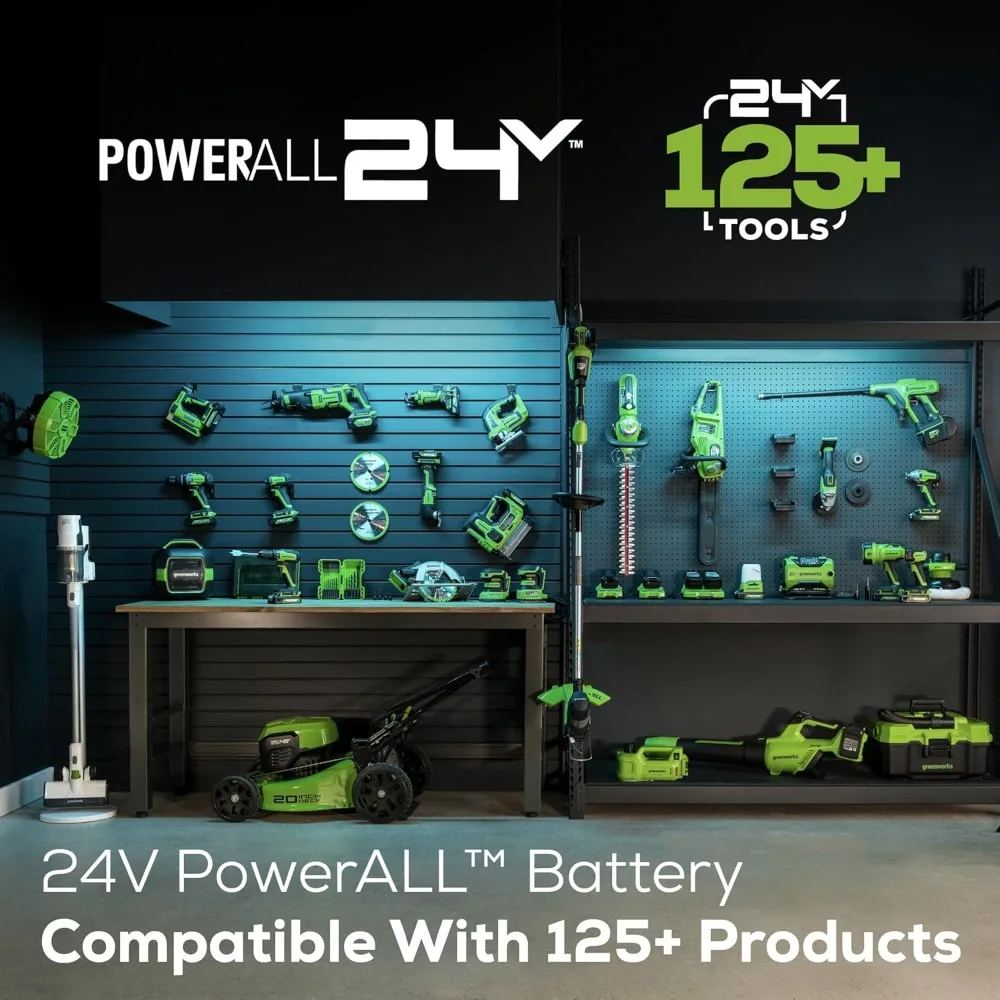 24V 6" Brushless Mini Chainsaw, Small Cordless Handheld Saw, 2.0Ah Battery and Charger Included