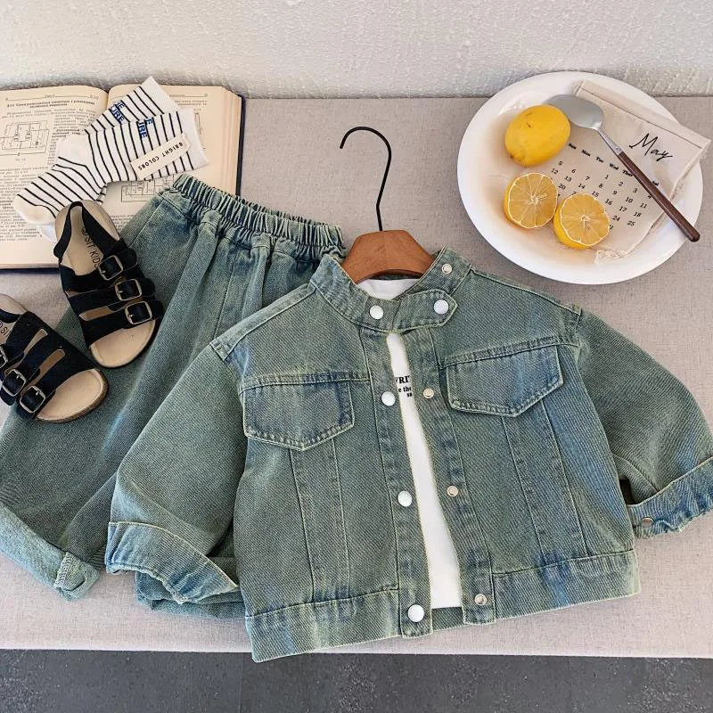 Cute Cartoon Girls Polo Shirts Shorts Set