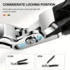 Professional Stainless Steel Toenail Clippers for Seniors, Wide Jaw, Angled Head, Concave Blade 2
