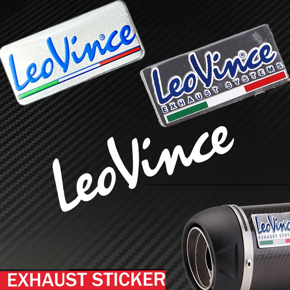 Motorcycle Exhaust Muffler Stickers For Leovince Leo Vince Yamaha Benelli KTM Duke 390 790 Ninja400 Z900 Xmax300 R3 R1 Trk 502x