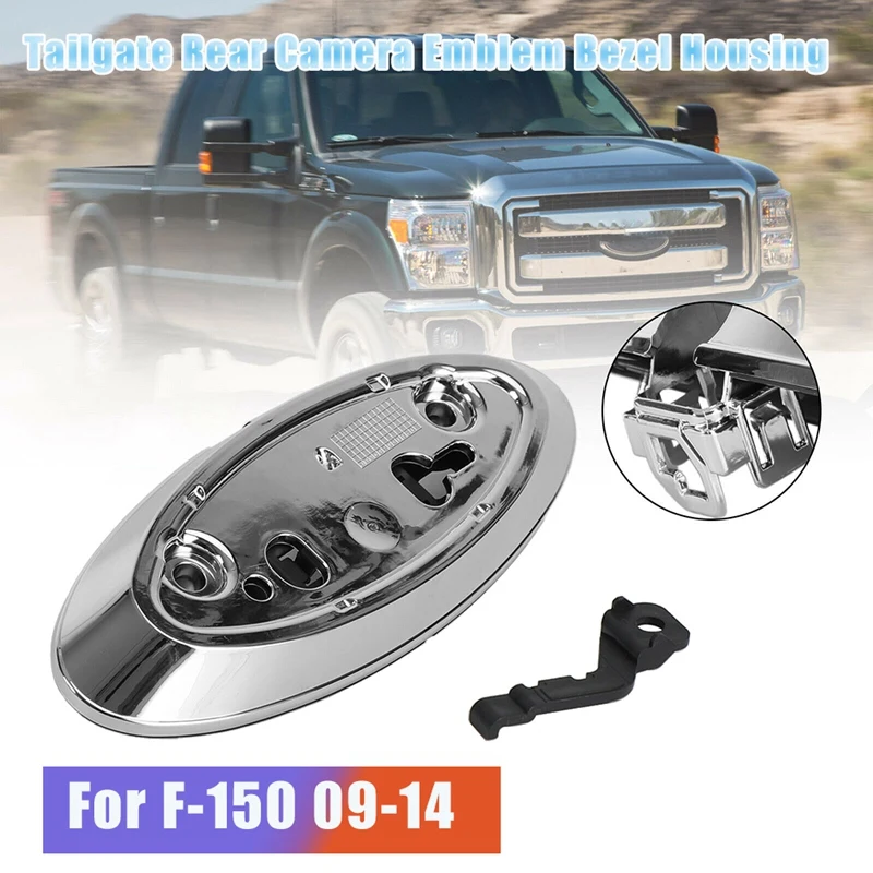 Tailgate Back Up Rear View Camera Emblem Mount Bezel Housing For Ford F ...