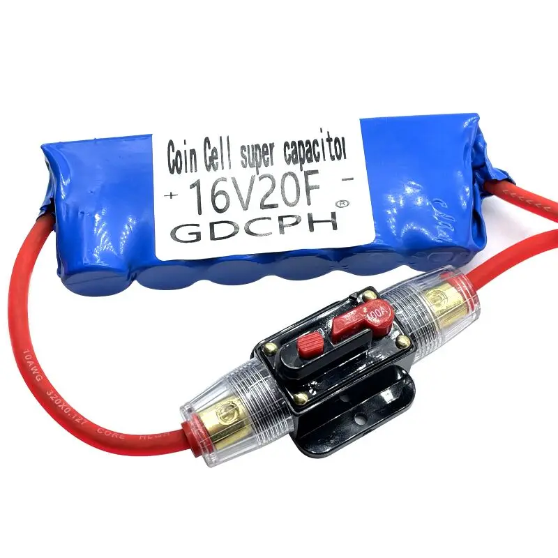Universal Gdcph 16V20F Automobile Rectifier Module 2.7V120F*6 Super Farad Capacitor With Heat Shrinkable Protective Shell