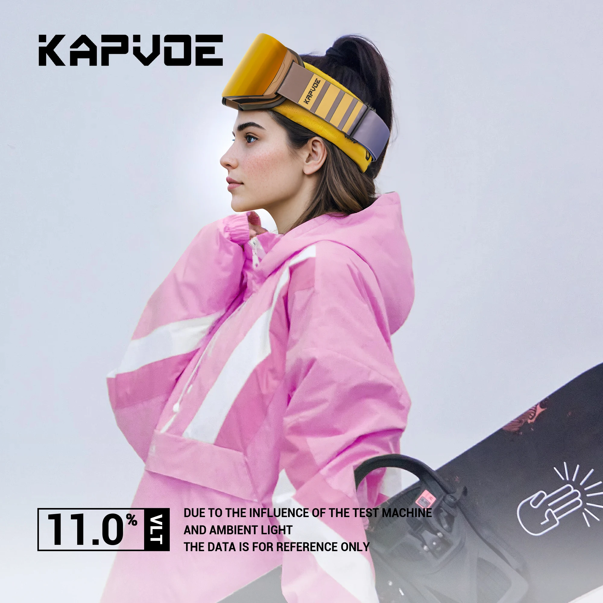KAPVOE New Winter Photochromic Ski Goggles Double Magnet Adsorpt Layers UV400 Anti-fog Coatings Snowmobile Snowboard Skiing 2