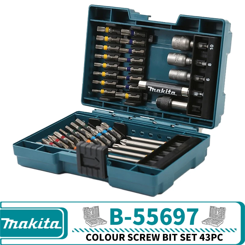 Makita B-55697 Colour Screw Bit Set 43PC Driver Power Tool