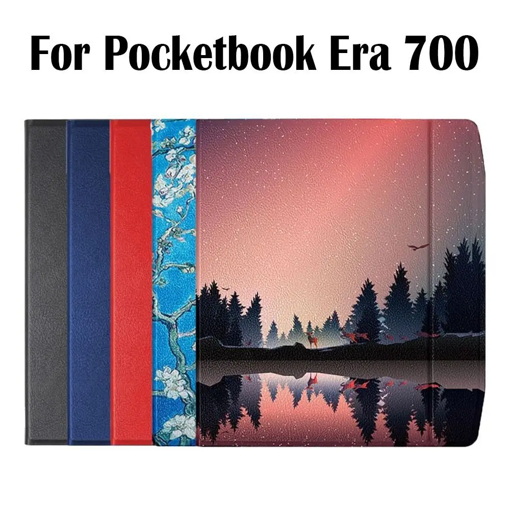 E-Reader Case 7 Inch Magnetic Protective Wear-resistant Leather Shockproof for Pocketbook Era 700 Auto Sleep/Wake