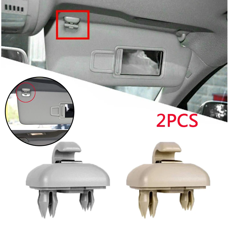 2Pcs Car Sun Visor Retainer Hook Fastener Clip Holder Bracket for Audi A1 A3 A4 A5 Q3 Q5(8E0 857